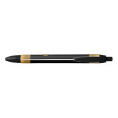 Modern zwart goud professionele promotionele logo zwarte inkt pen (Achterkant)