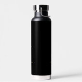 Modern Zwart Goud Script Monogram Waterfles (Links)