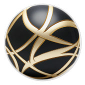 Modern zwart goud  wrap keramische knop (Voorkant)