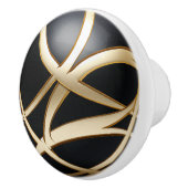 Modern zwart goud  wrap keramische knop (Rechts)