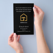 Modern Zwart & Gouden Bouw Flyer (Hand)