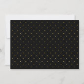 Modern zwart & gouden folie effect save the date (Achterkant)