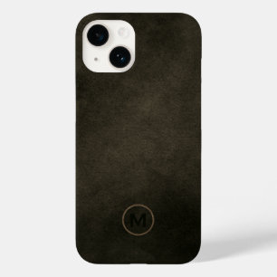 Modern zwart goudmonogram Case-Mate iPhone 14 hoesje