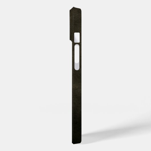 Modern zwart goudmonogram Case-Mate iPhone case (Achterkant / Links)