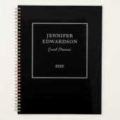 Modern zwart grijs elegant professioneel bedrijf planner (Voorkant)