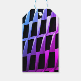 Modern zwart & grijs geometrisch patroon cadeaulabel