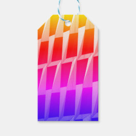 Modern zwart & grijs geometrisch patroon cadeaulabel