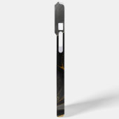 Modern Zwart Grijs Goud Elegant Marmer Case-Mate iPhone Case (Achterkant / Links)