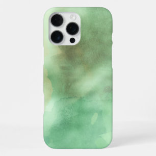 Modern Zwart & Groen Geborsteld Waterverf iPhone 16 Pro Max Hoesje