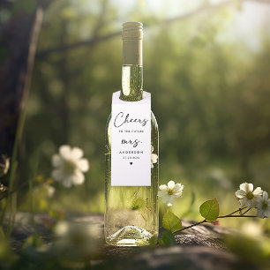 Modern zwart handschrift script juicht toekomstige flessenhanger