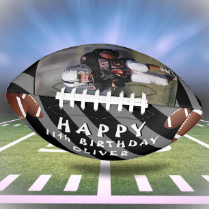 Modern Zwart Happy Birthday Kinder foto American Football