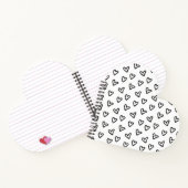 Modern zwart hart notitieboek (Binnen)