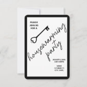 Modern Zwart Housewarming Open Huis Uitnodiging (Voorkant)