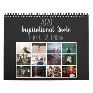 Modern zwart Inspirerend Quote 2020 Foto Kalender