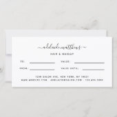 Modern Zwart Kapsalon Script Cadeaubon (Achterkant)