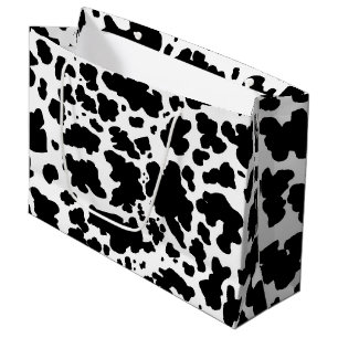 Modern Zwart Koe Skin Rodeo Dierenprint Groot Cadeauzakje