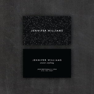 Modern zwart kristallijn effect   VISITEKAARTJES