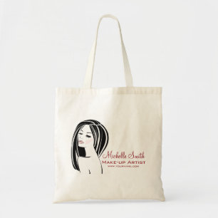 Modern Zwart Licht Roze Chic Wimper Make-up Arties Tote Bag