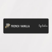 Modern Zwart Logo Lipstick Gloss Product Labels (Design 1)
