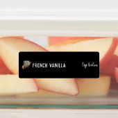 Modern Zwart Logo Lipstick Gloss Product Labels (Aangebracht)