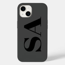 Modern zwart minimaal monogram