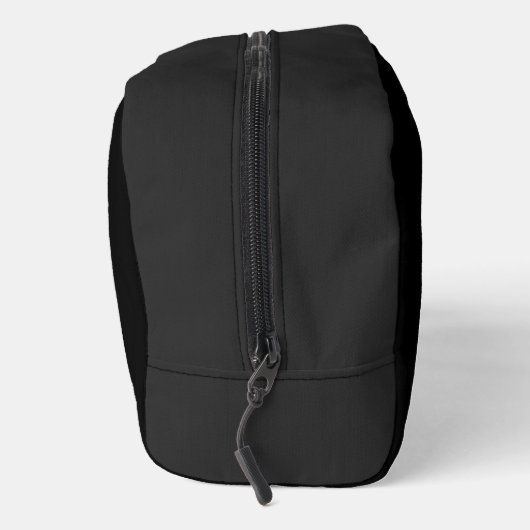 Modern Zwart Monogram Eenvoudig Minimalistisch man Toilettasje (Rechts)