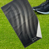 Modern zwart monogram | Retro geometrische sporten Handdoek