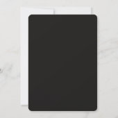 Modern Zwart Onyx Outline Bruiloft Douche Kaart (Achterkant)