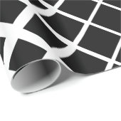 Modern zwart oplos vierkant blokpatroon cadeaupapier (Rol Hoek)