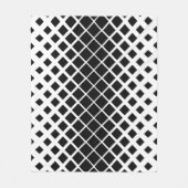Modern zwart oplos vierkant blokpatroon fleece deken (Voorkant)