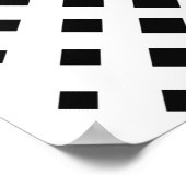 Modern zwart oplos vierkant blokpatroon poster (Hoek)