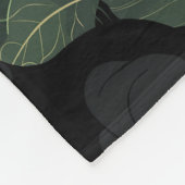 Modern zwart panter patroon fleece deken (Hoek)