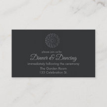 Modern zwart papier gesneden mandala receptie