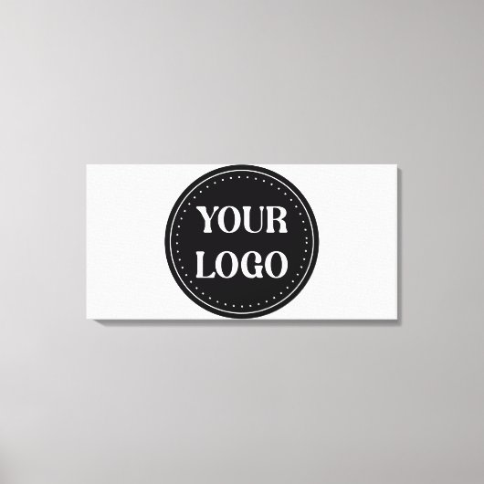 Modern Zwart QR-code logo | Strak en professioneel Canvas Afdruk (Voorkant)