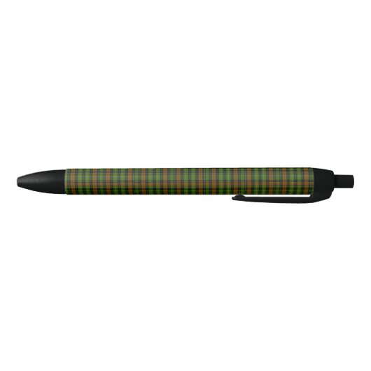 Modern Zwart Schots Tartan Plaid Classic Blauw Zwarte Inkt Pen (Bodem)