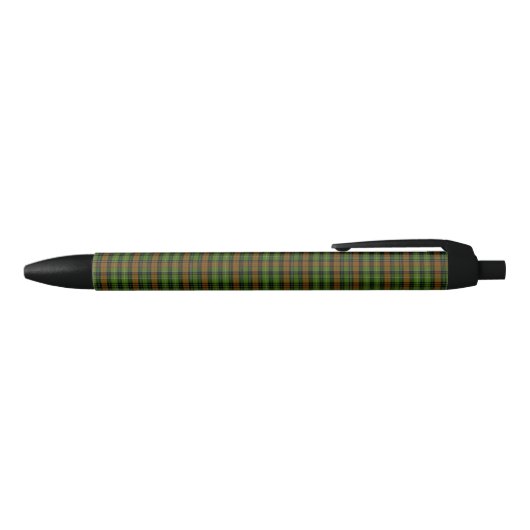 Modern Zwart Schots Tartan Plaid Classic Blauw Zwarte Inkt Pen (Bovenkant)