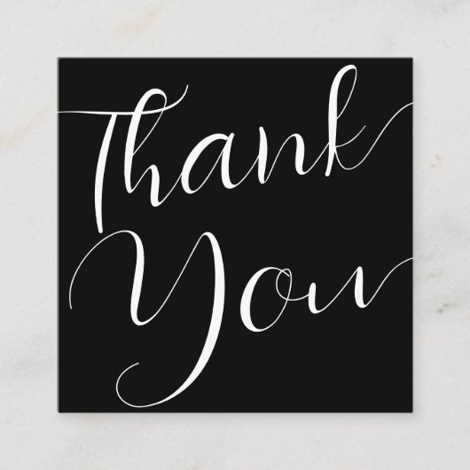 Modern zwart script bedankt zakelijke korting (Voorkant)