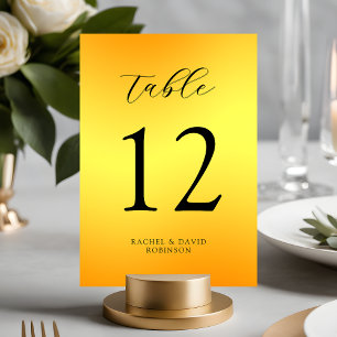 Modern zwart script Elegante gouden bruiloft Kaart