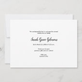 Modern zwart script gepersonaliseerd Baby shower d (Achterkant)