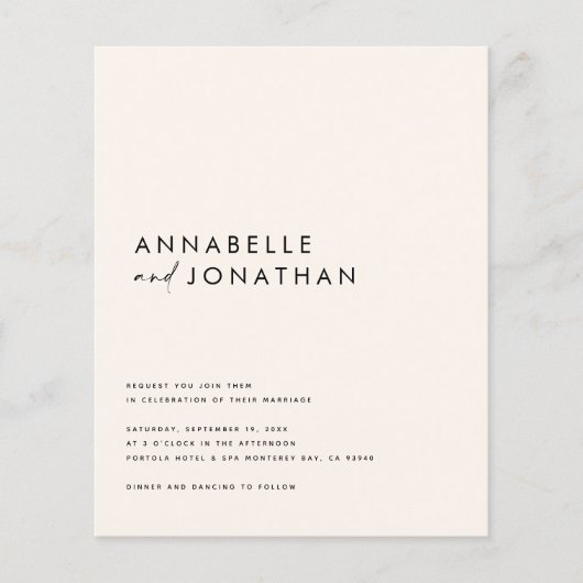 Modern zwart script minimaal hedendaags (Voorkant)