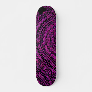 Modern zwart Tattoo Ikat Geometric Tribal Pattern Skateboard