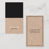 Modern zwart Visitekaartje Kraft (Voorkant / Achterkant)
