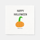 Modern zwart vleermuisscript Halloween party serve Servet (Voorkant)