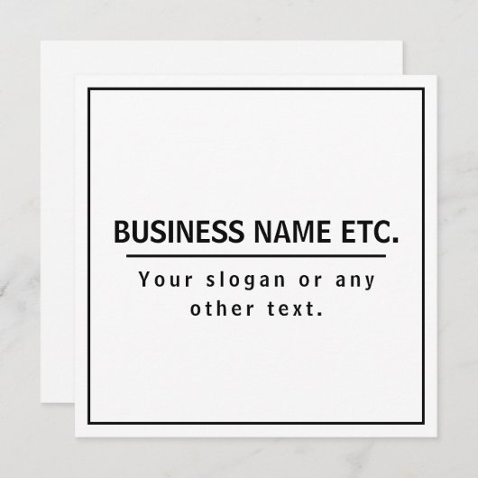 Modern zwart-wit (Voorkant / Achterkant)