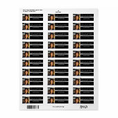 Modern zwart-wit 2025 Afstuderen Foto Etiket (Full Sheet)