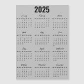 Modern Zwart Wit 2025 Kalender Voljaar Uitzicht (Voorkant)