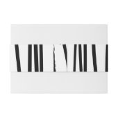 Modern Zwart Wit Abstract Huwelijk 5x7 Uitnodigingen Wikkel (Achterkant Voorbeeld)