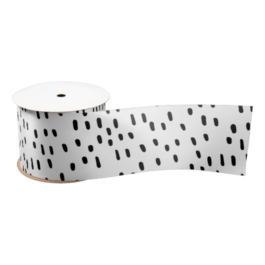 Modern zwart-wit Abstract puntpatroon trendy Lint (Spoel)