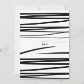 Modern Zwart Wit Abstract QR Code Wedding Bedankkaart (Achterkant)