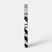 Modern zwart wit Abstract skyline patroon Samsung Galaxy Hoesje (Linkerkant)